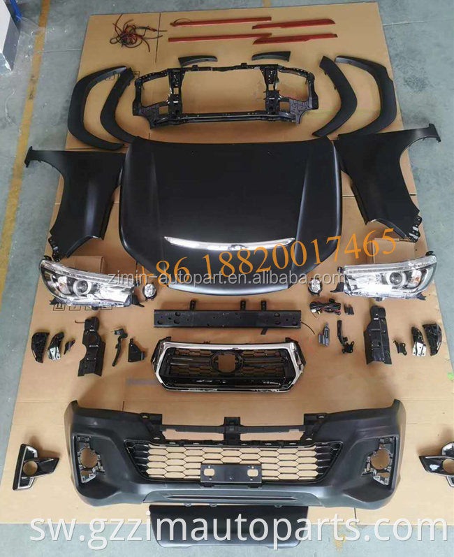 New Arrival high quality No-need-cut 100% fitment upgrade body kit for hilux upgrade to Rocco / Revo / Hilux 2016 +
